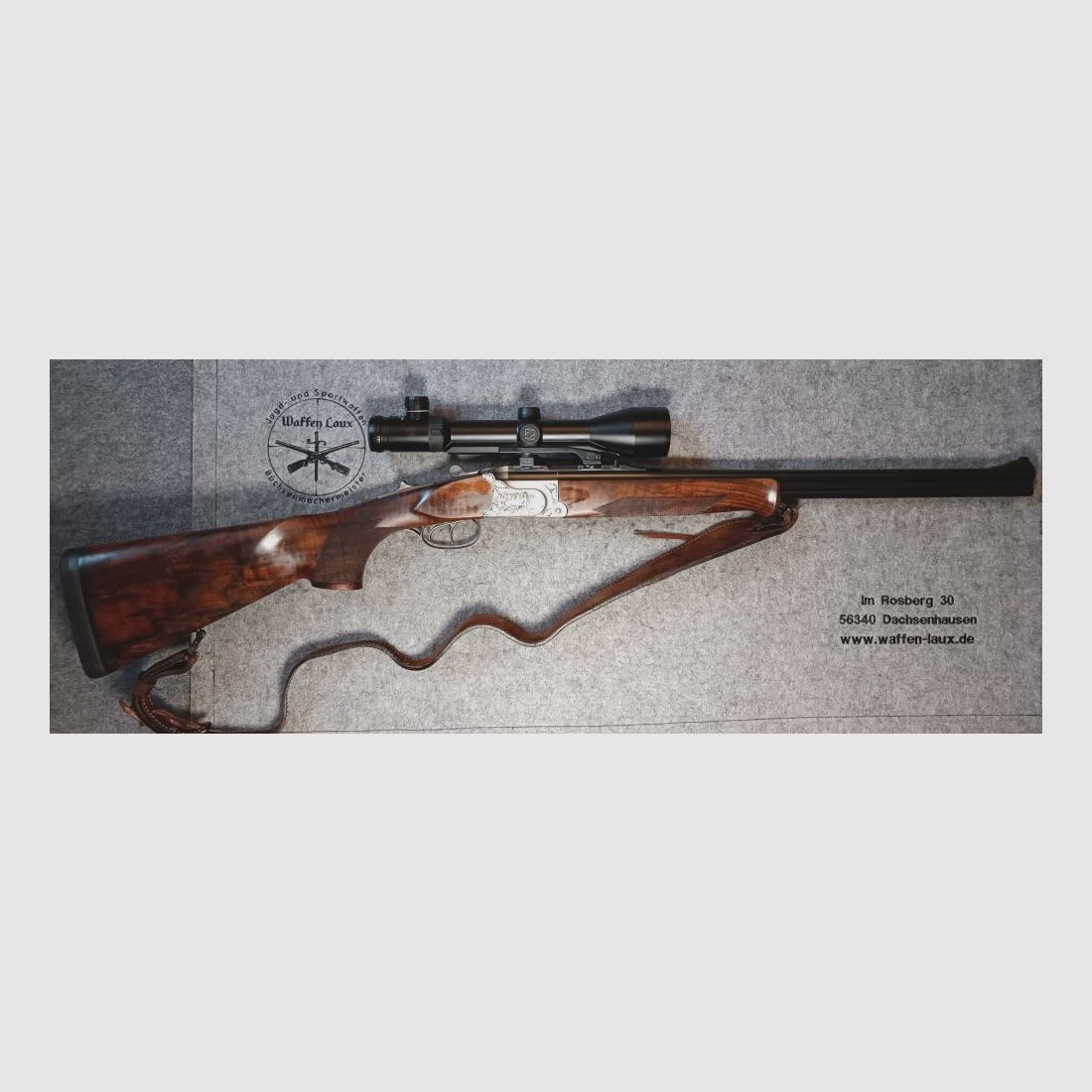 Krieghoff Ulm Ultra TS Zeiss Variopoint 2,5-10x50 Krüppelschaft* RH z lewym okiem