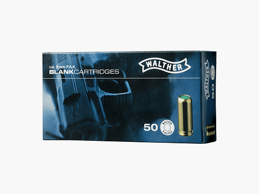 WALTHER BLANK CARTRIDGES 9mm P.A.K. 50 pcs