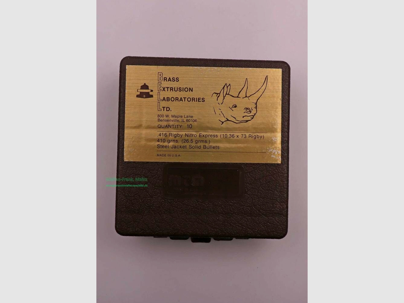 Bell, USA cartucce per fucile .416 Rigby