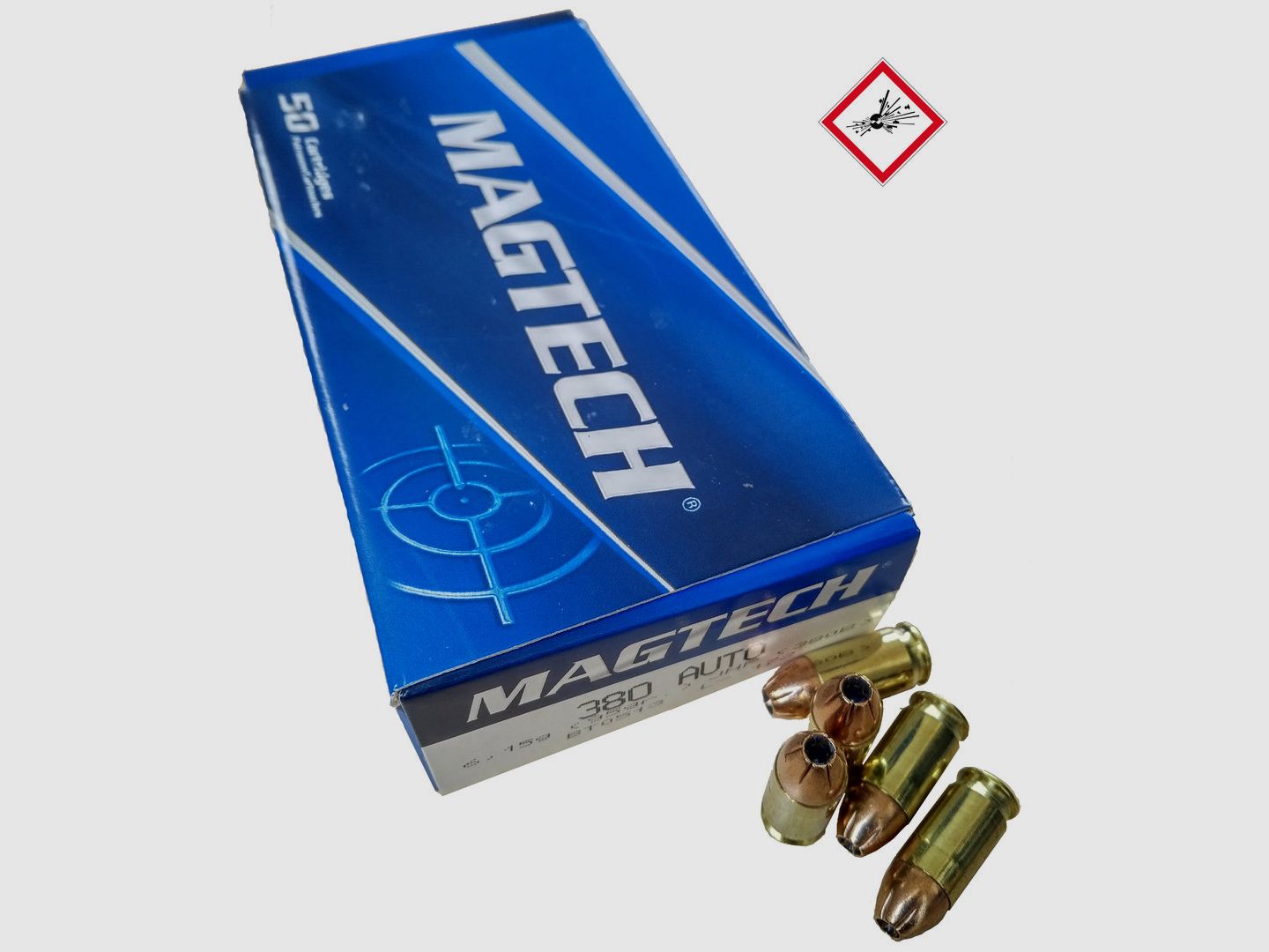 Cartuccia per pistola Magtech 9mm corto JHP 95gr.