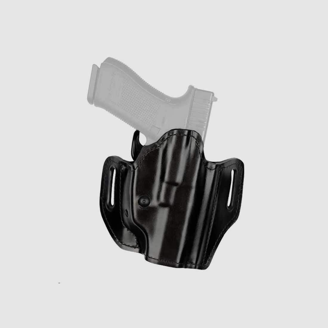 BIANCHI® 126GLS Leder Gürtelholster RDS 83* Glock 17/20/21/22/31/37,H&K 45/P30L/VP40,S&amp;W M&amp;P,Sig Sauer P225,Taurus PT809/PT840/PT845-Schwarz-Links