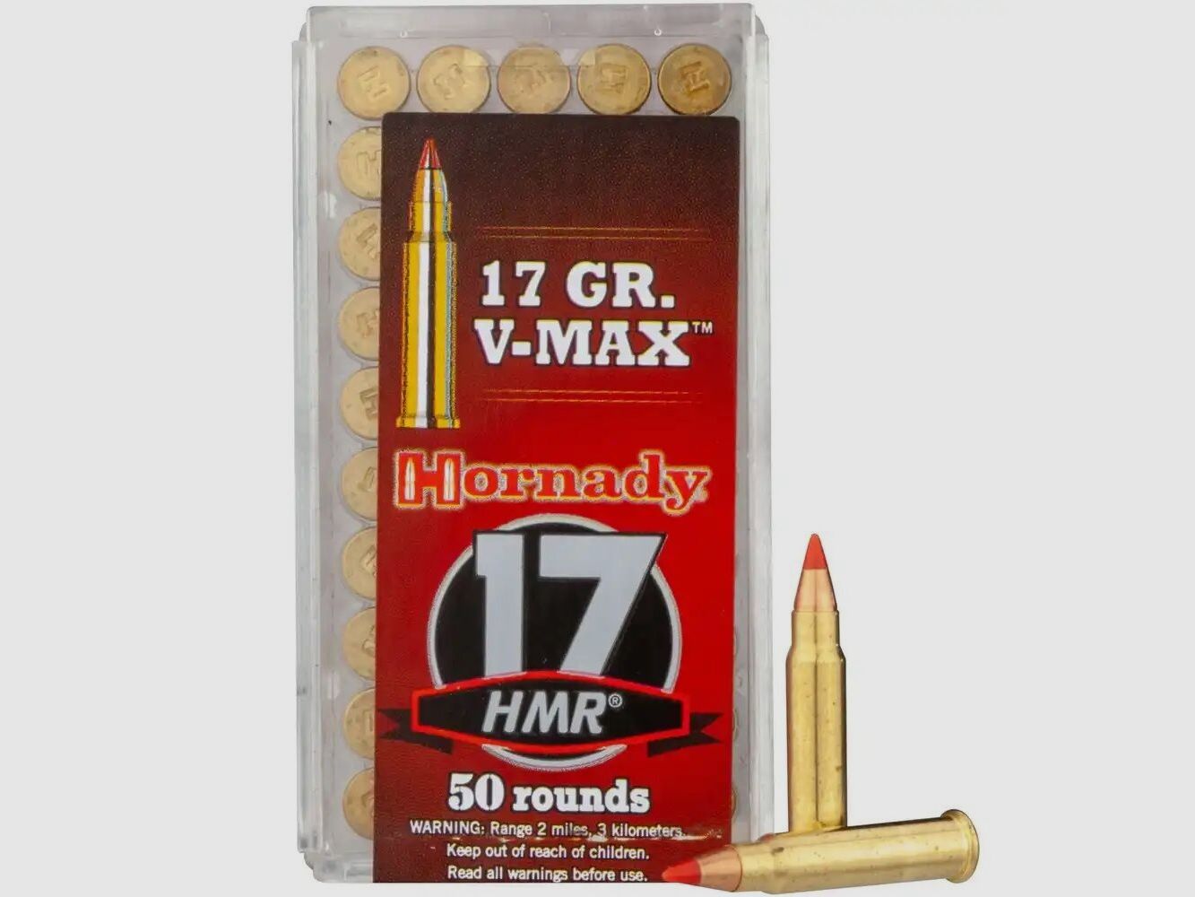 Hornady Horn. V-Max .17HMR 17 grs., 50 piezas
