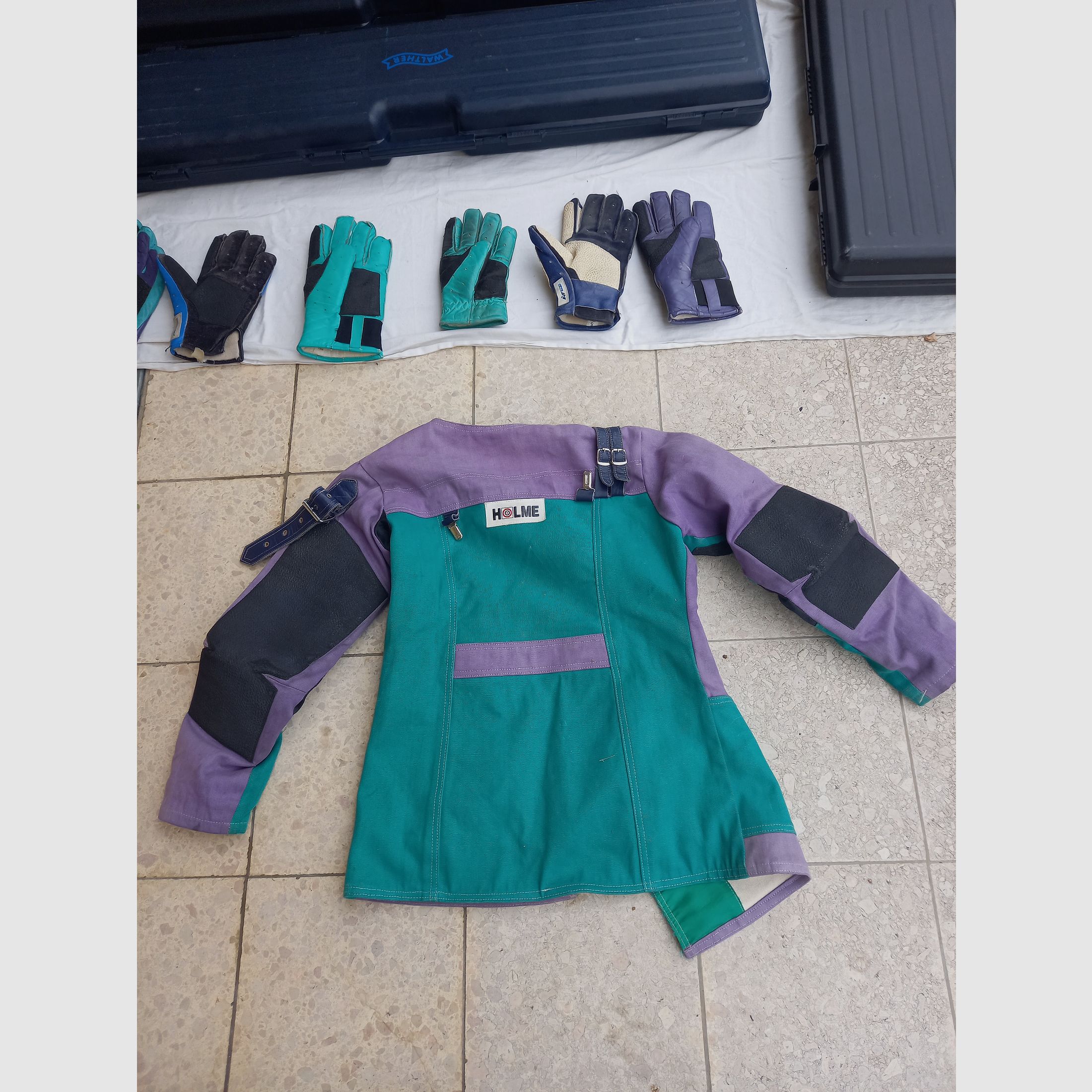 Schießjacke Schießhandschuh Tasche Koffer für Luftgewehr Luftgewehre