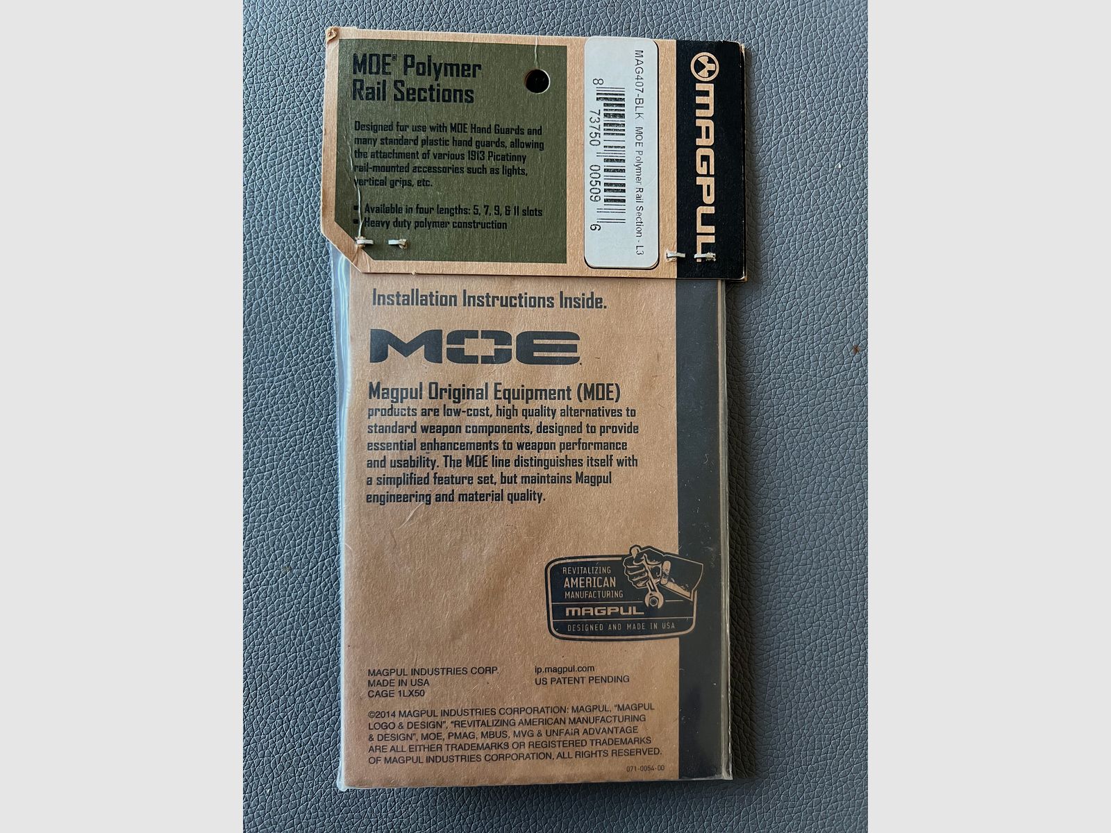 Magpul MOE Polymer Rail Section – Black – New