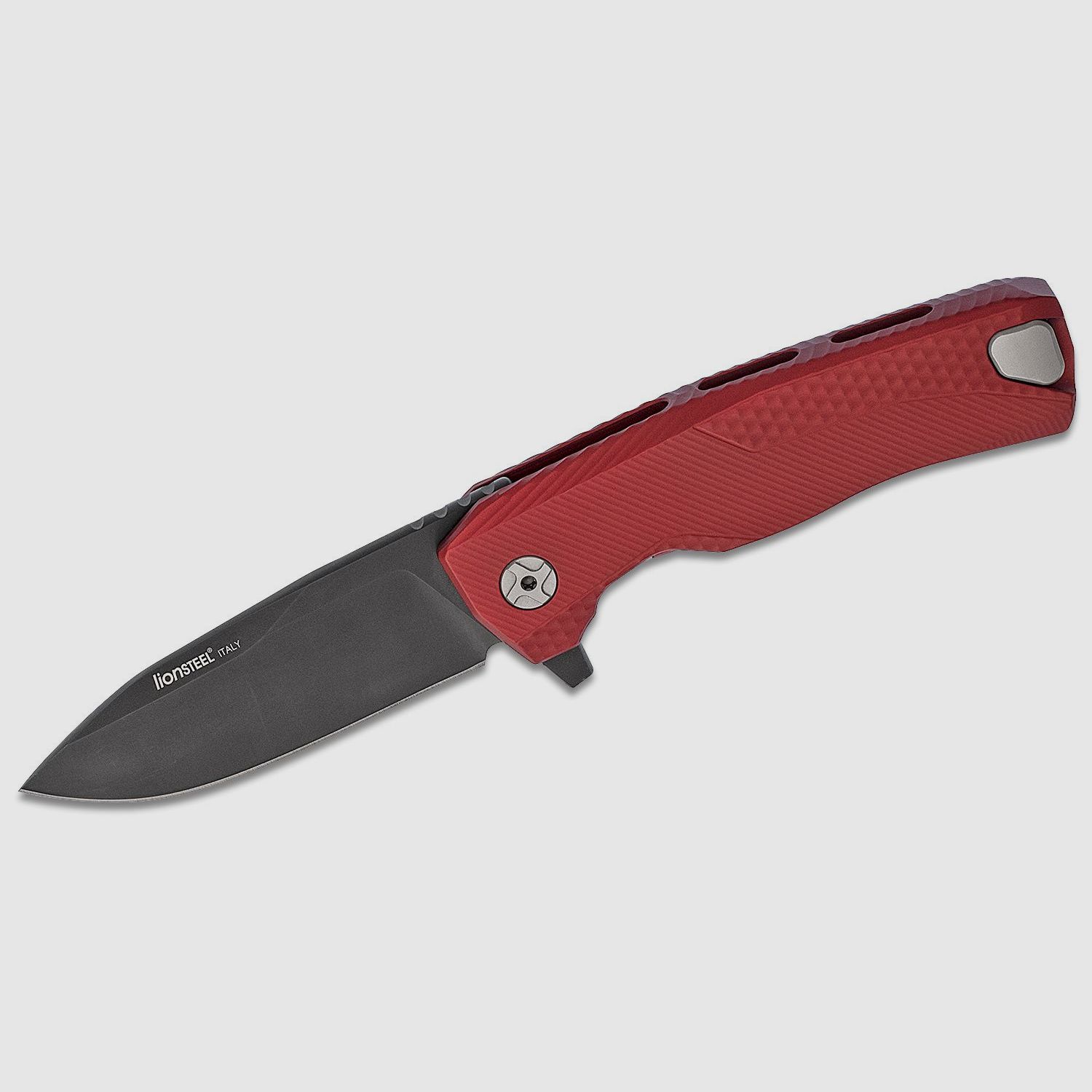 ROK A RB, M390 schwarze Klinge, roter Aluminiumgriff | 97316