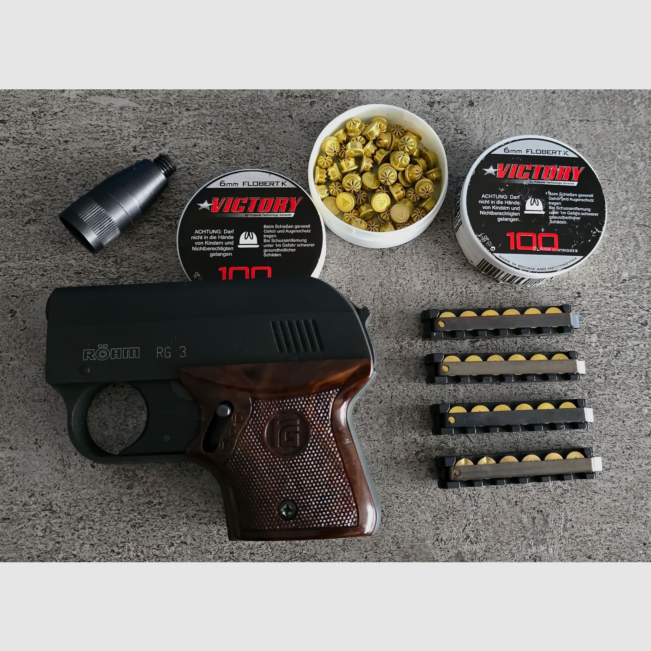 Röhm RG 3 Schreckschuss Pistole Kal. 6mm Flobert (PTB 33)