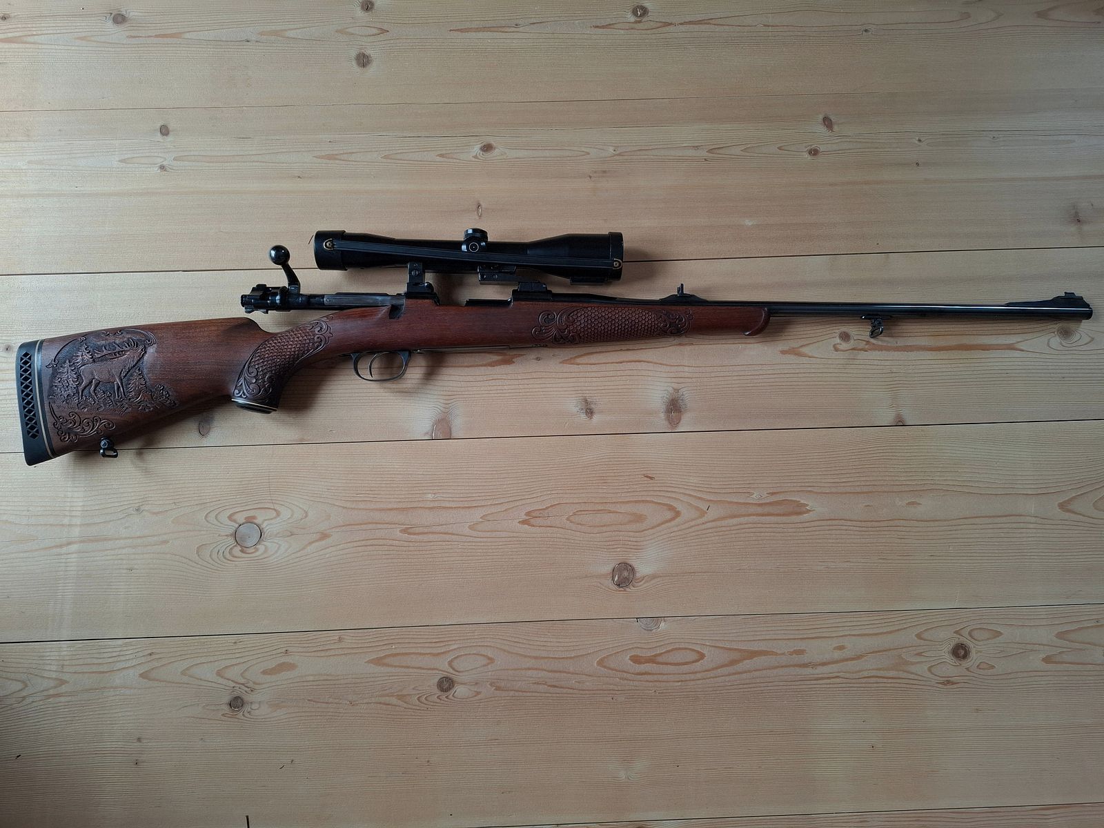 Mauser Mod. 98 Kal. 7mm Rem. Mag. w tym montaż obrotowy i Schmidt & Bender ZF
