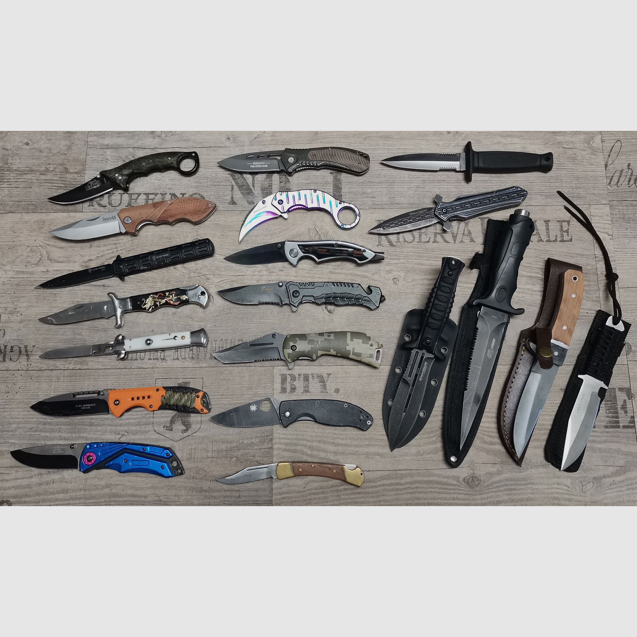 Messer Konvolut Böker Haller Herbertz etc. Karambit Einhandmesser Dolch Springmesser