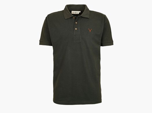 Hubertus Poloshirt mit Hirschstick