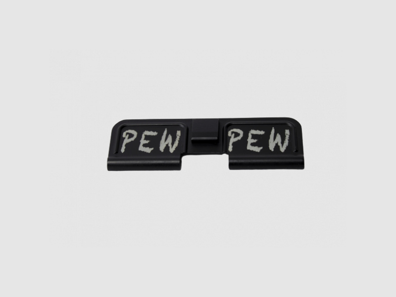AR-15 DUST COVER - LASERPRINT - "PEW PEW " .223REM