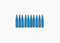 10 blank cartridges 308Win blue
