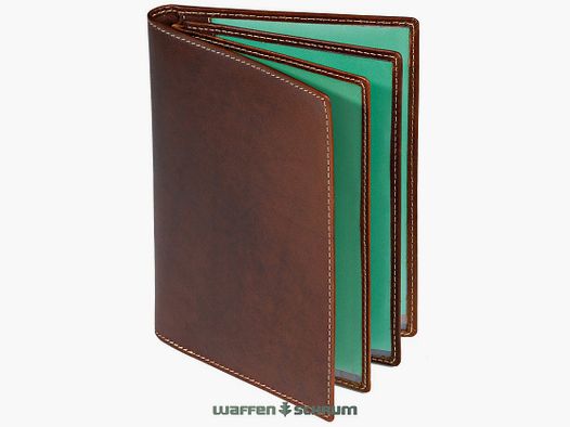 AKAH Hunting License Case Leather BIG FiVE 6 Compartments