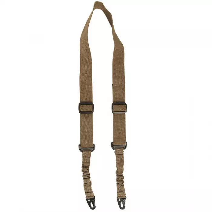 Tactische geweergordel / draaggordel met bungee (67-112cm), 2-punts, coyote (beige)