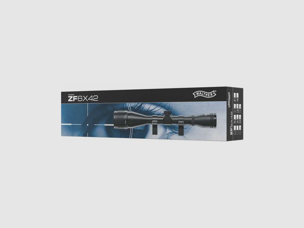 Walther ZF 6x42  Zielfernrohr inkl. Montageringen