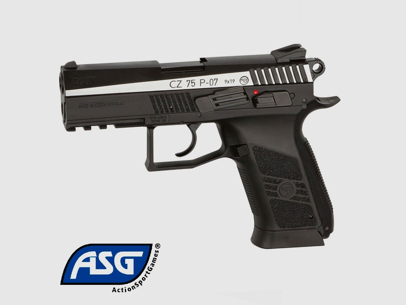 Pistola CZ 75 P-07 DUTY Duetone Blowback – 4,5 mm Co2 BBs Acciaio Slitta Metallica