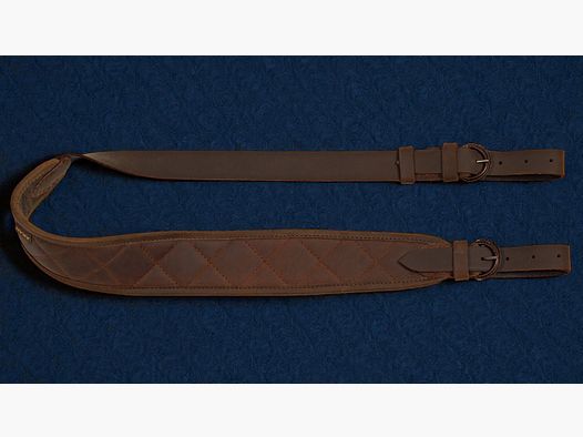 Correa de rifle AKAH de cuero de alce con acolchado acolchado