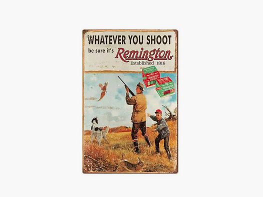 Metall-Dekorplatte Remington Shoot
