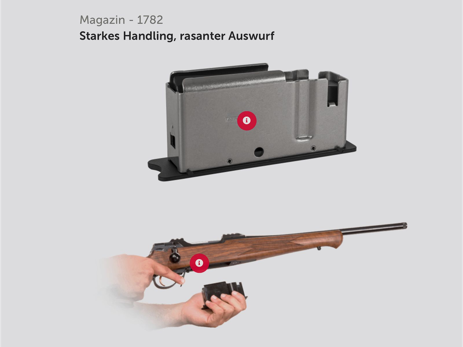 J.G. Aschütz 1782 D G-15x1 Classic caliber .243 Win. bolt-action rifle LL 580mm M15x1 thread