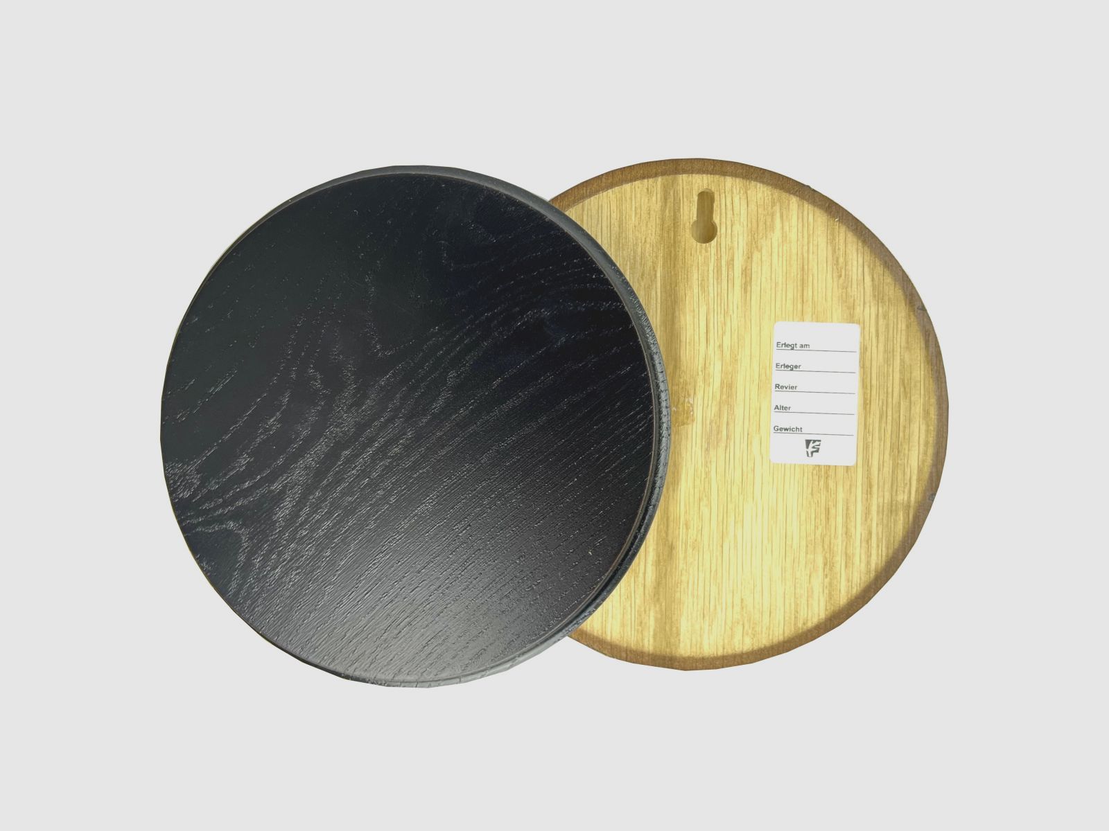 Dark brown oak boar board round