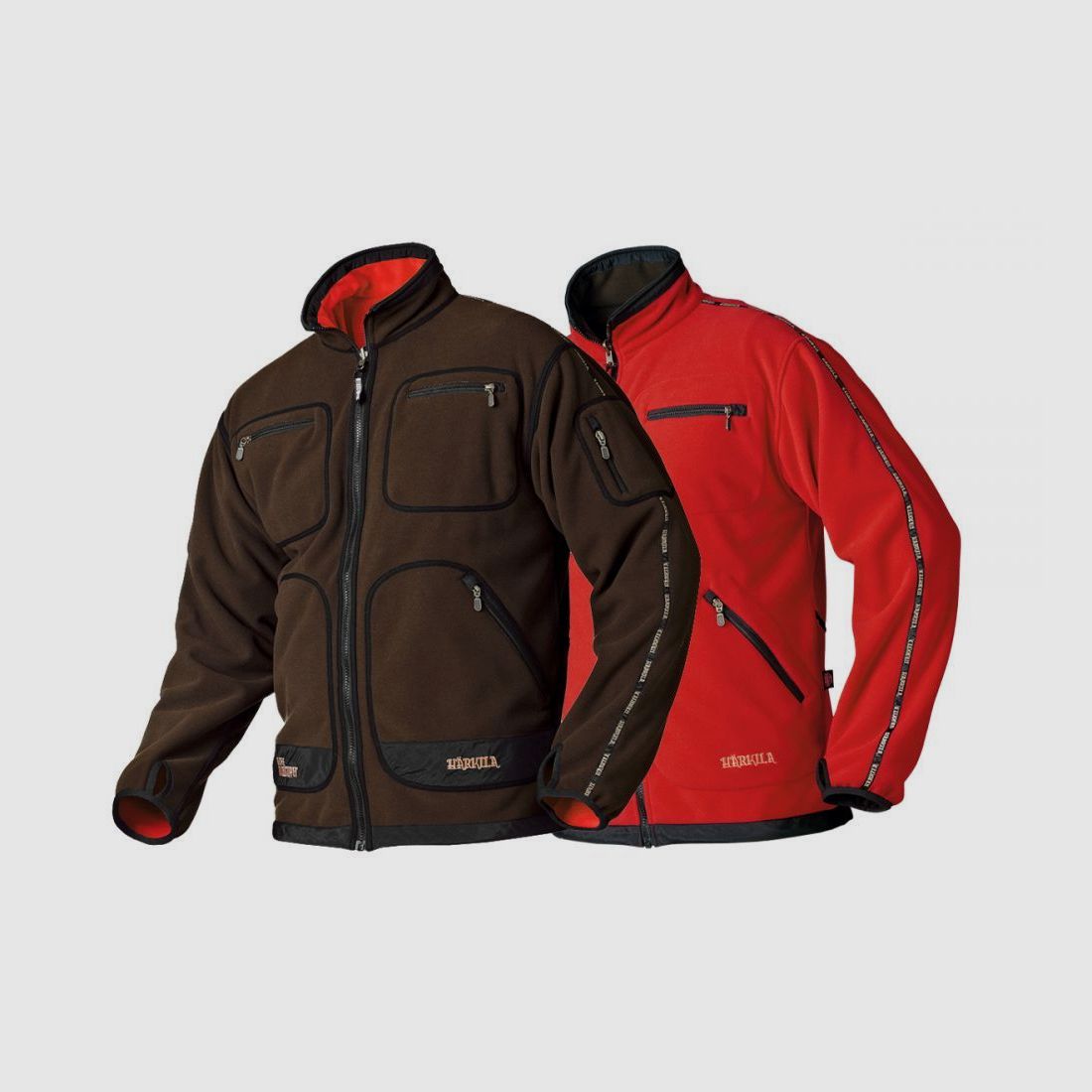 Veste en polaire Hrkila Kamko Taille : XS, Couleur : Marron/Rouge