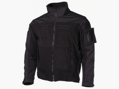 MFH FLEECEJACKE "COMBAT" - SCHWARZ