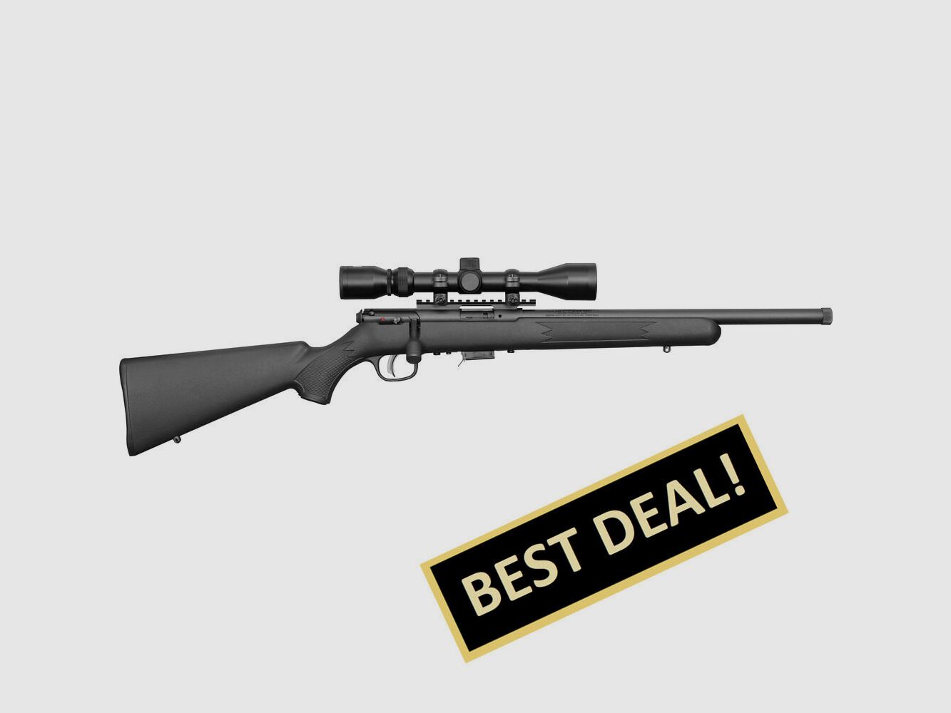 Savage 93R17 FVXP-SR .17 HMR 16,5"/42CM 1/2"-28 met richtkijker 3-9X40