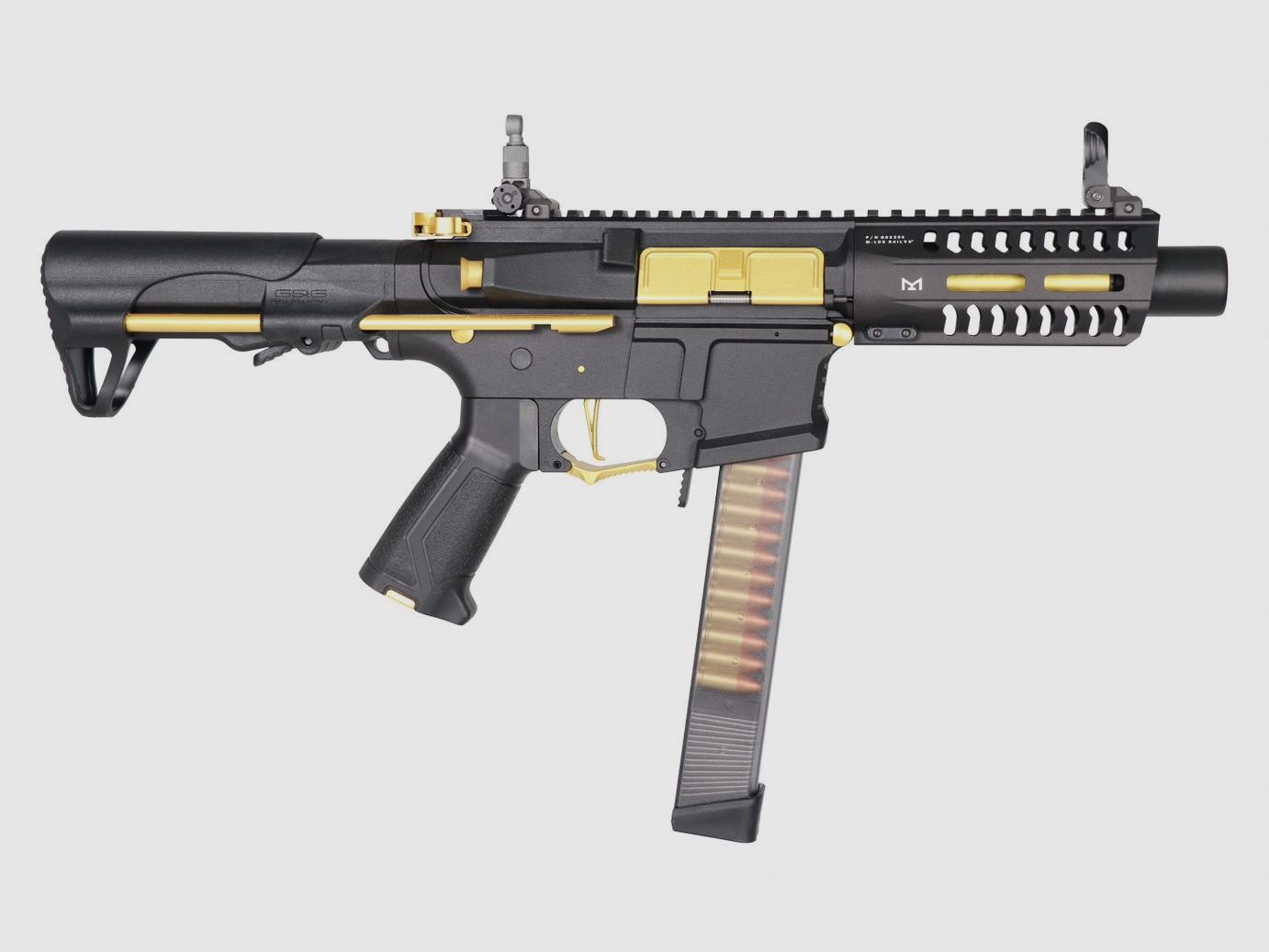 G&G ARP 9 Stealth - Gold mit ETU Airsoft - max 0,5 Joule