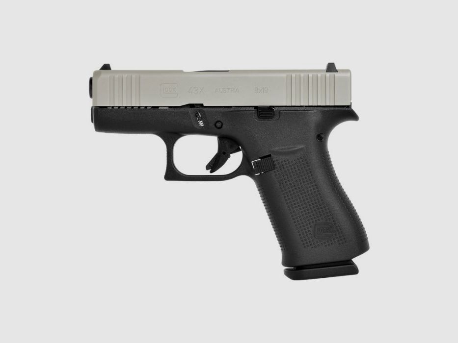 Glock Pistole G43x FS Silver Slide Kal.9x19, Bild 1 von 2