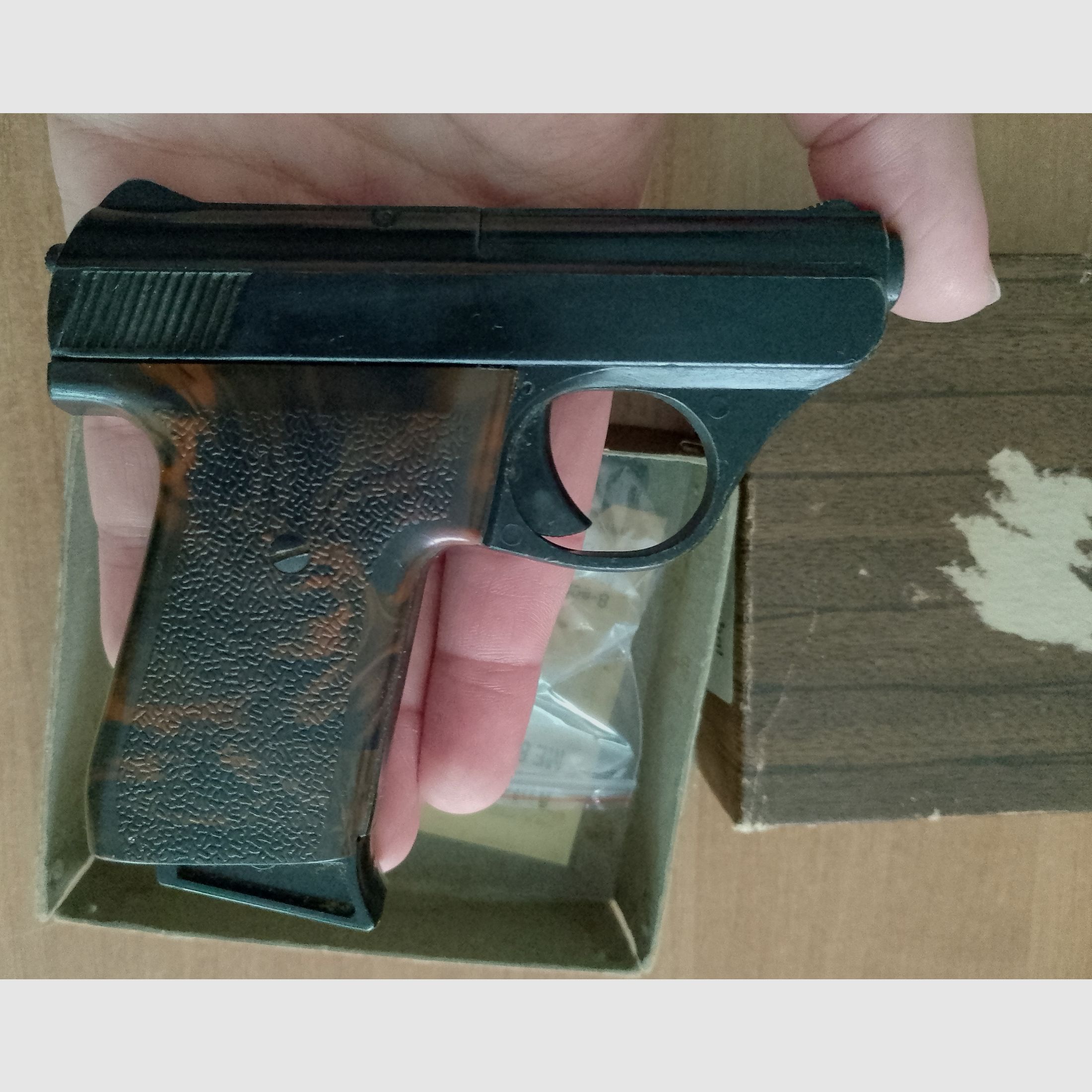 Erstes PTB! ME 8 Combat in 8 mm Knall im PTB 176 mit Verpackung!