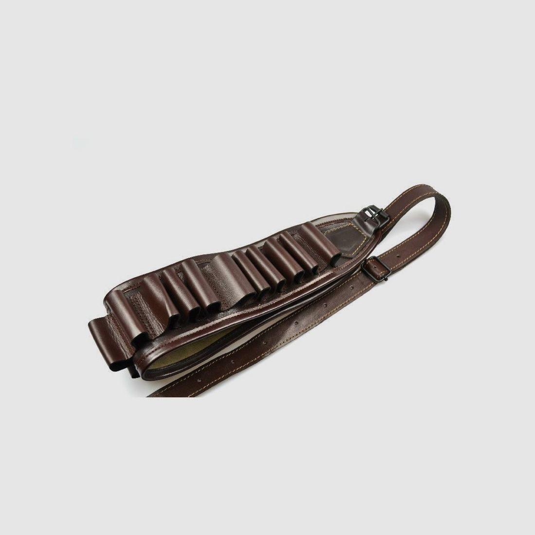Patronengürtel Leder braun