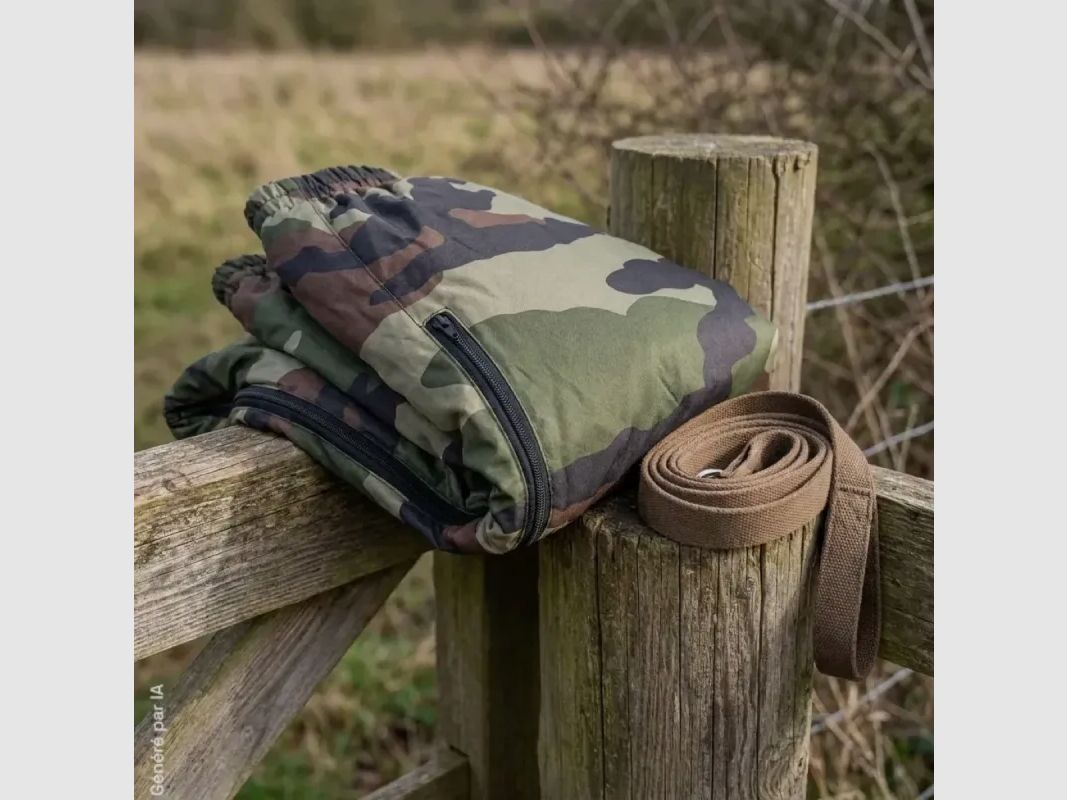Pantalon matelassé camouflage imperméable à zips latéraux, image 3 sur 5
