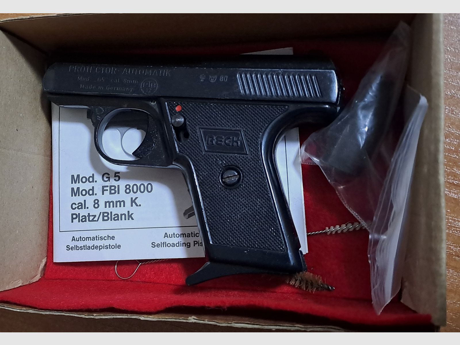 Vecchio protettore per carabina automatica Mod. “G5” nel primo PTB 12/ calibro 8 mm a percussione