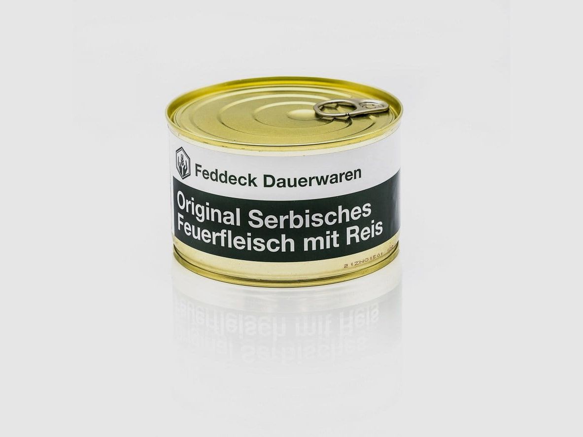 Feddeck Dauerwaren Serbisches Feuerfleisch mit Reis (400 g)