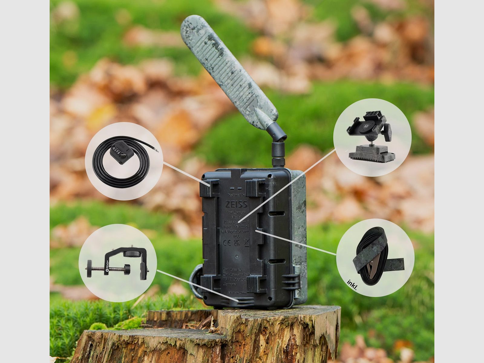 ZEISS Secacam 3 fototrappola con funzione di invio, angolo di visione di 60 gradi, portata del flash di 25 m