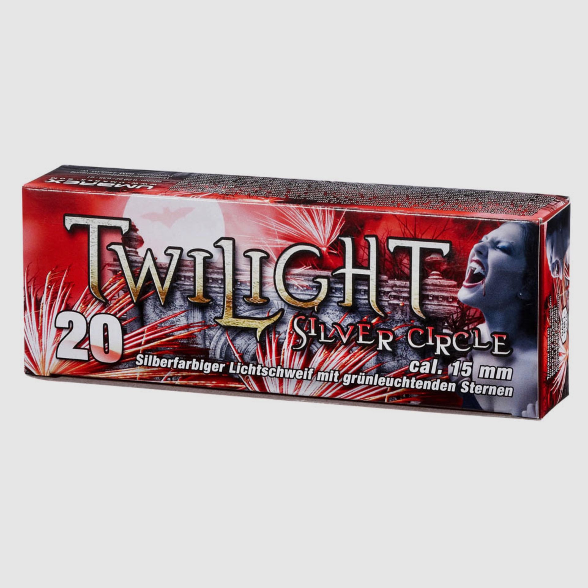 Umarex 4.1592 Twilight Silver Circle light trail with green glowing stars pyro