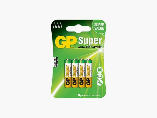 GP Alkaline AAA/LR03-Batterien – 4er-Blister