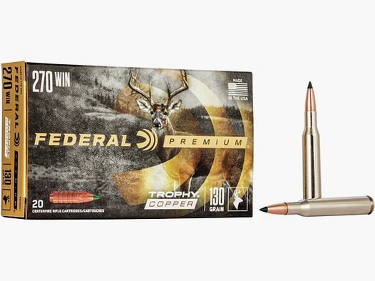 Federal Premium Trophy Copper .270 Win. 130GR 20 cartouches