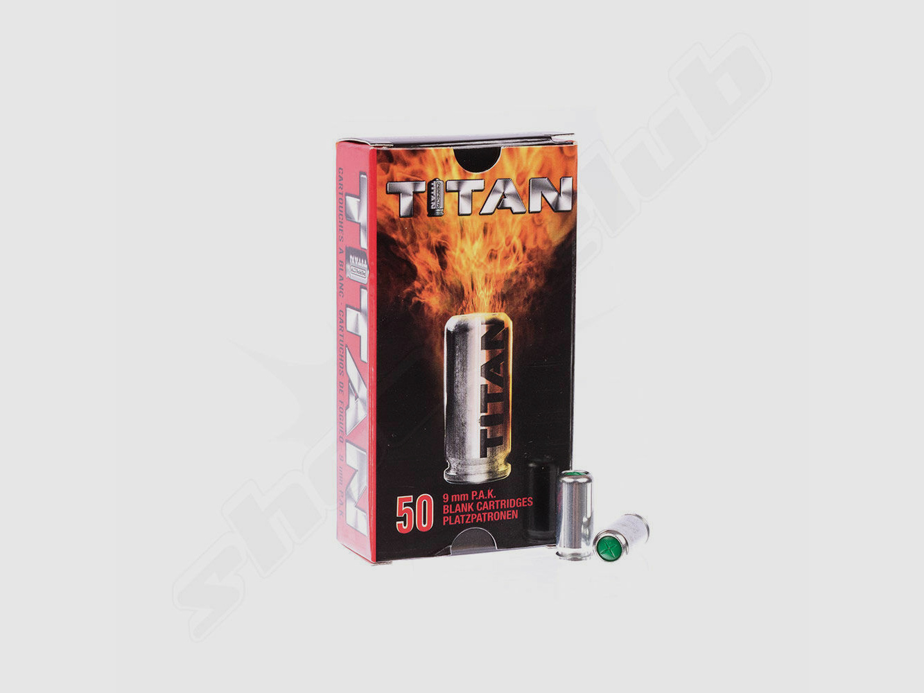 Perfecta Titan cartuchos de fogueo, cal. 9mm P.A.K. - 50 uds.