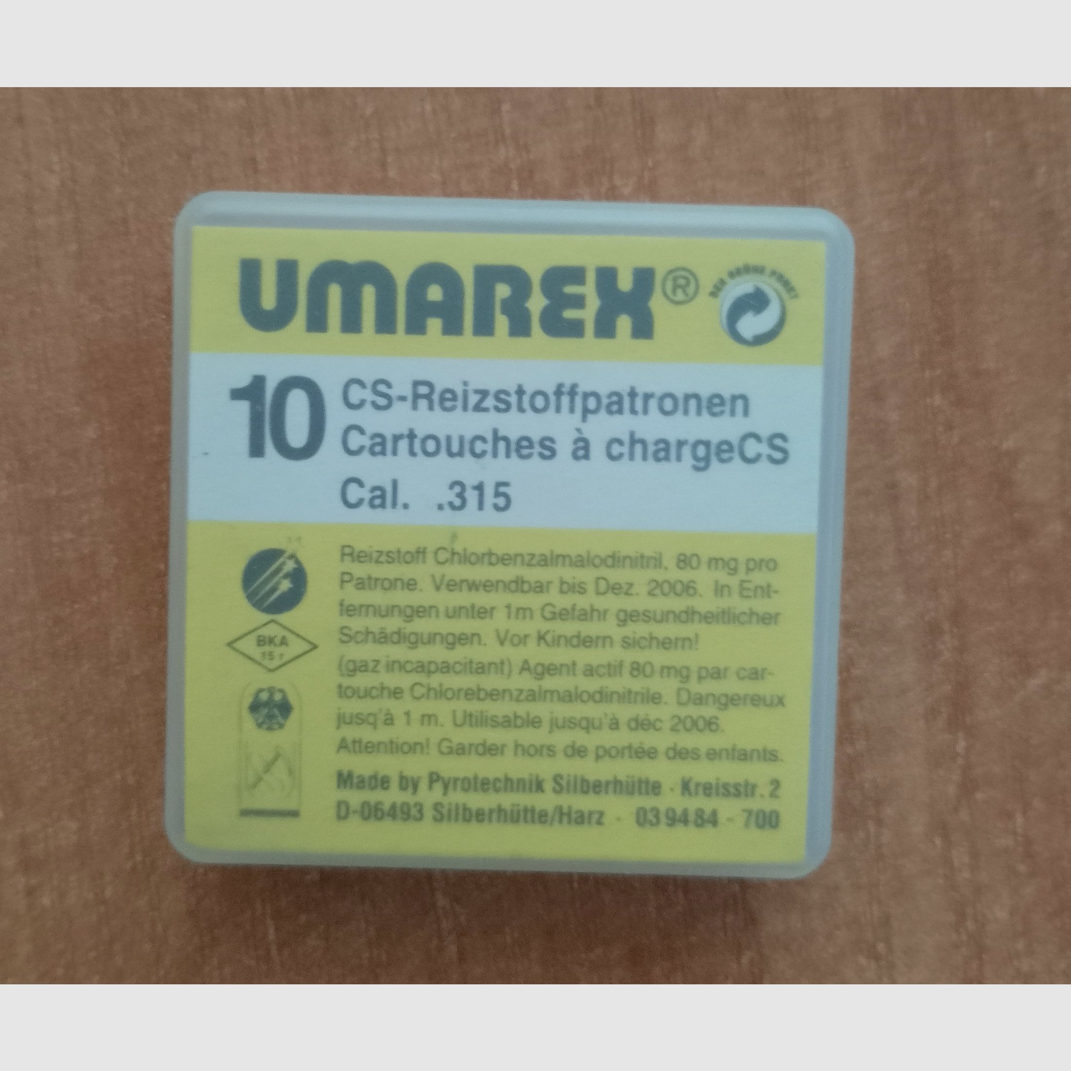 Umarex CS Gaspatronen Kal. 315 mm Knall