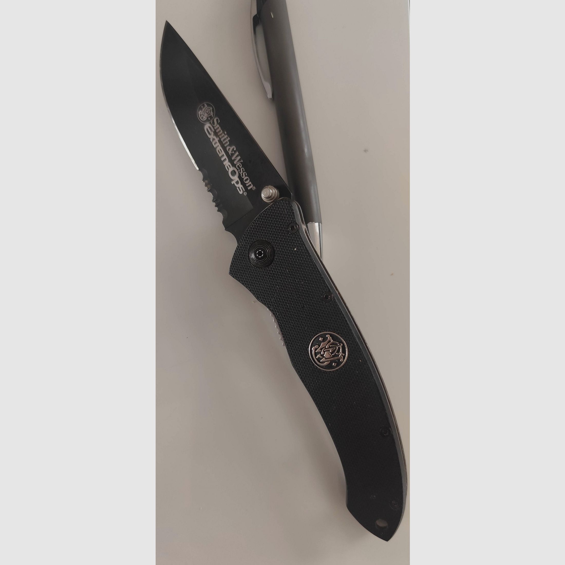 ❗Smith and Wesson Einhandmesser Extreme Ops, Stahl 440 C, G-10 Schalen, Gürtelclip