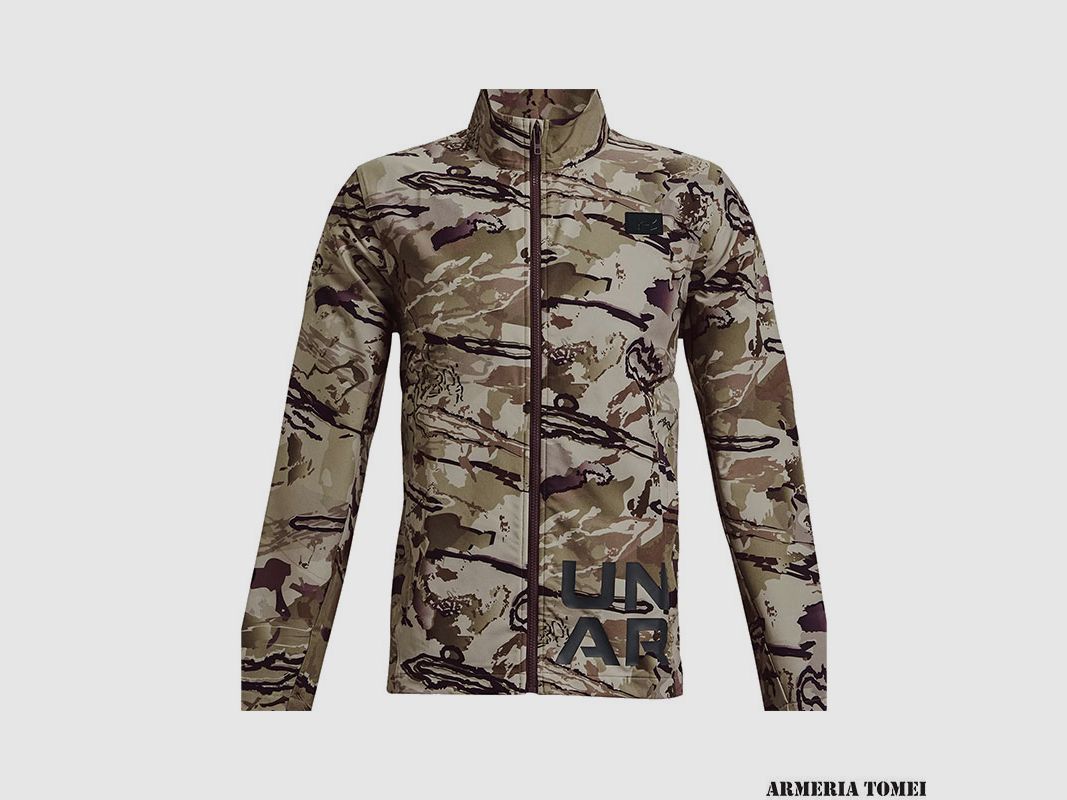 UNDER ARMOUR – MĘŻCZYZNA – HARDWOODS GRAPHIC JACKET UA Barren Camo / Czarny – 999, zdjęcie 1 z 4