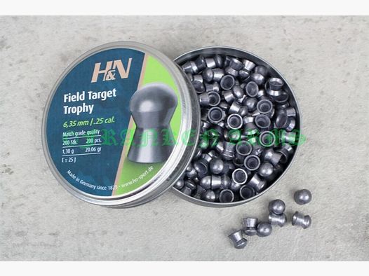 H&N Field Target Trophy 6,35mm 200 pezzi prezzi all'ingrosso