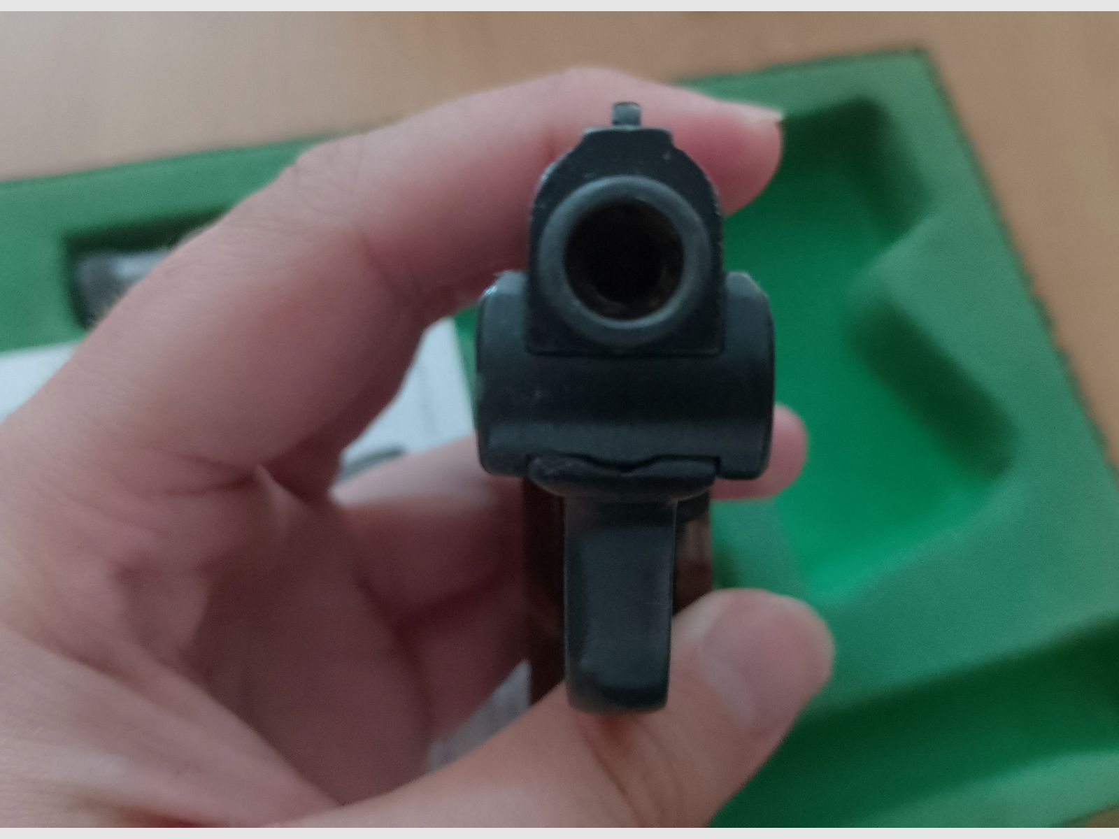 Alte Rhöner SM 15 Kal. 8 mm Knall im PTB 83/2 mit Verpackung!