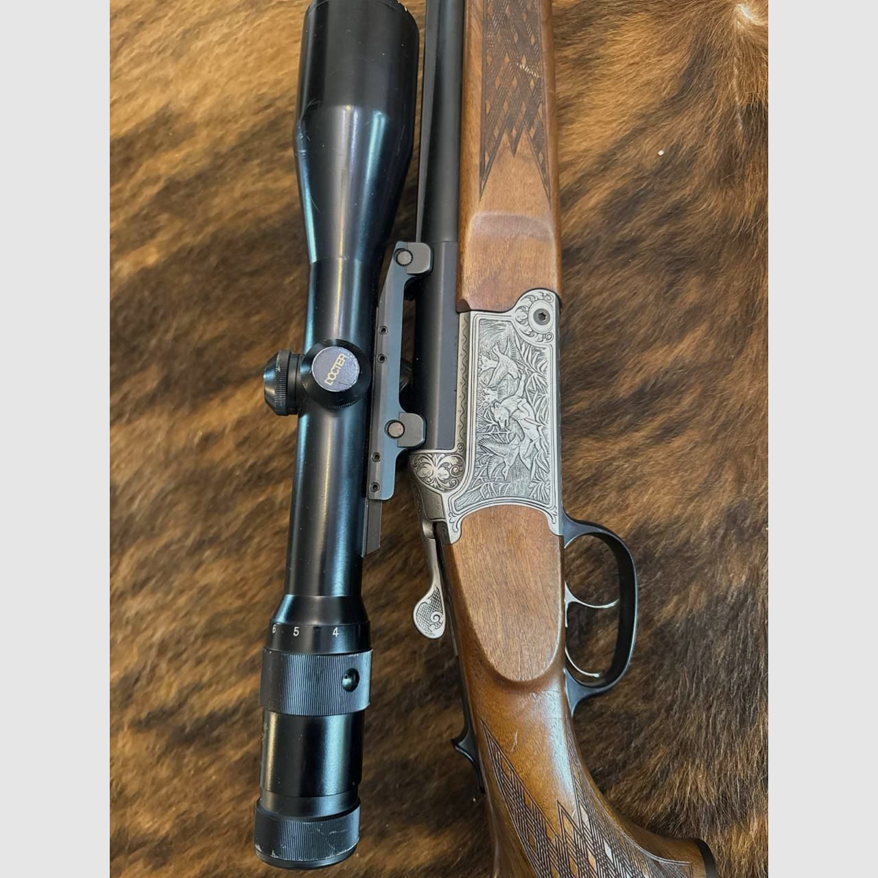 Blaser double rifle BBF 95, 5.6x50R Magnum + 16/70 with Docter 2.5-10x48 M scope, image 3 of 9