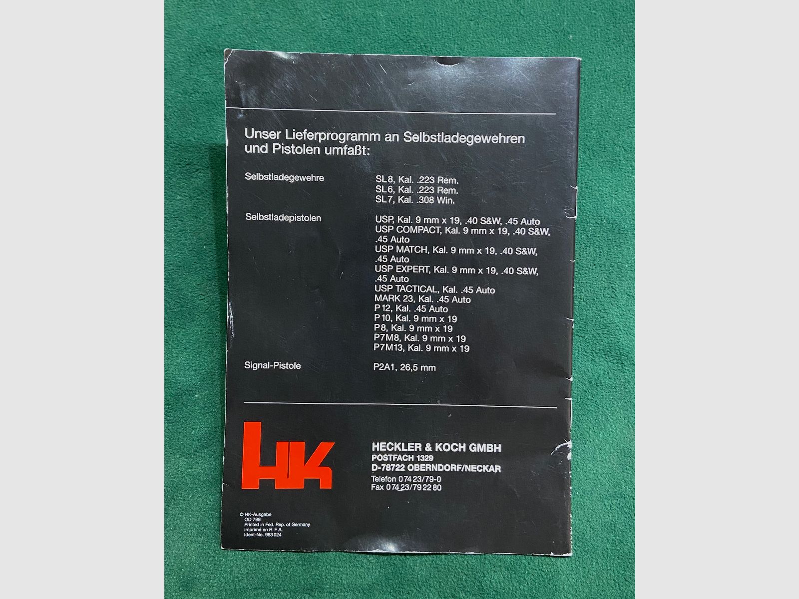 Hk Bedienungsanleitung für Modell SL6 / SL7
