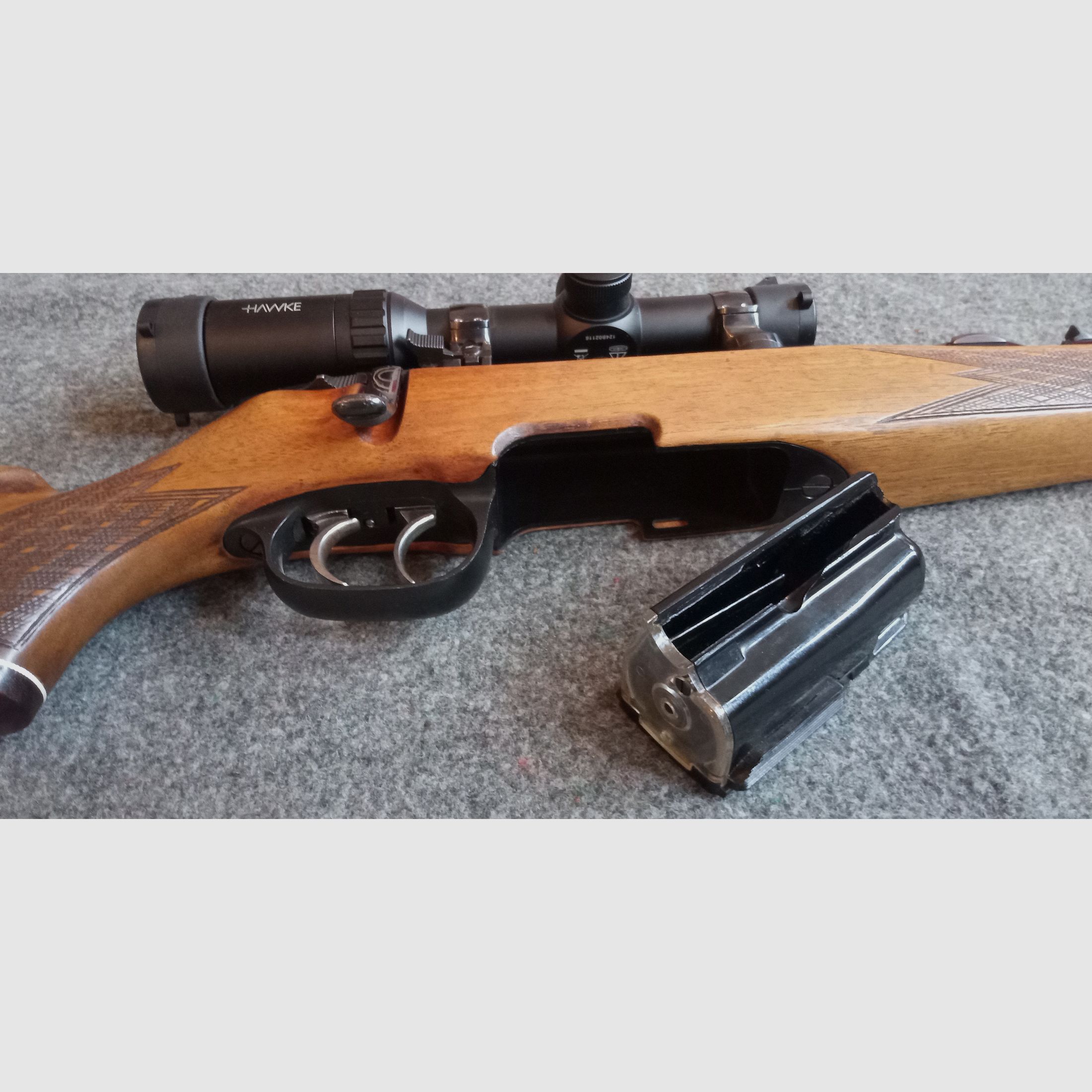 Steyr Mannlicher Model M 7x64 with 1-4X24 CIRCLE DOT reticle