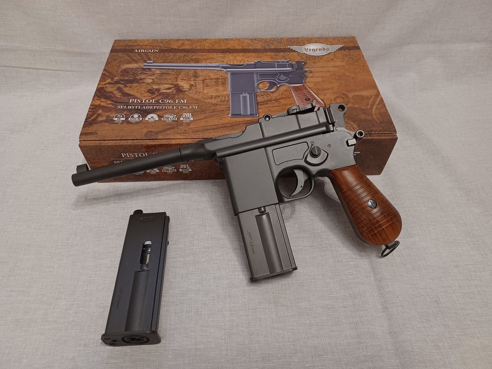 Legends C96 FM / 4,5 mm BB / BlowBack / CO2 / Pistole / OVP (125)
