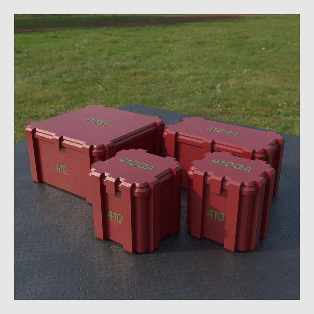 Filamelt Munitionsbox / Ammo Box .410 GA – Patronenbox ‘Klappdeckel’ – 20 / 25 / 50 / 100 Runden