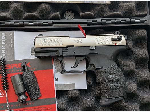 Walther P22Q Nickel 9mm P.A.K. - NEW - P 22 Q blank firing pistol