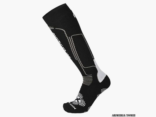 MICO – HEAVY WEIGHT SUPERTHERMO PRIMALOFT® MERINO SKI SOCKS Col. 170 Black Grey